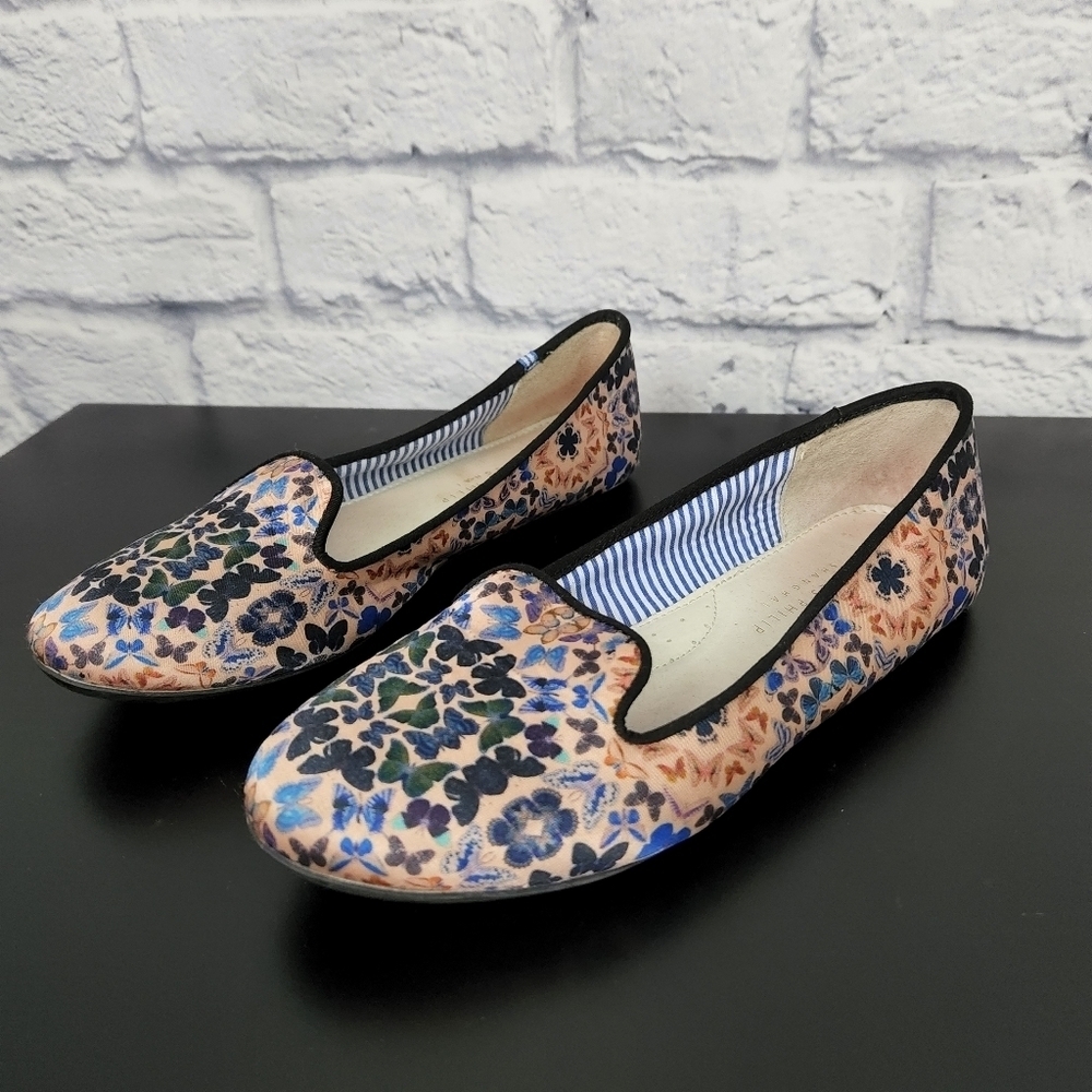 Charles Philip Shanghai butterfly flats slip on shoes